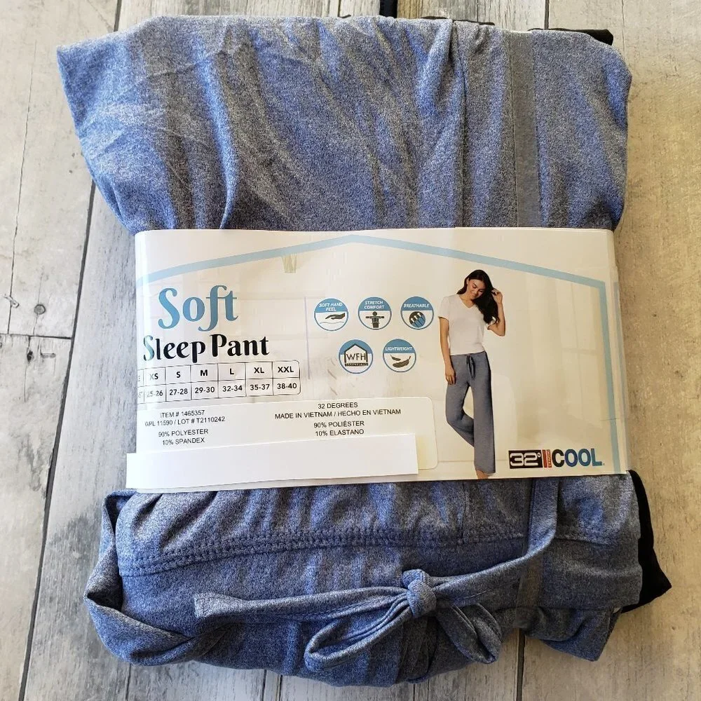 NWT - (2-pack) 32 Degrees Cool Ladies' Soft Lounge Sleep Pants - Size Small